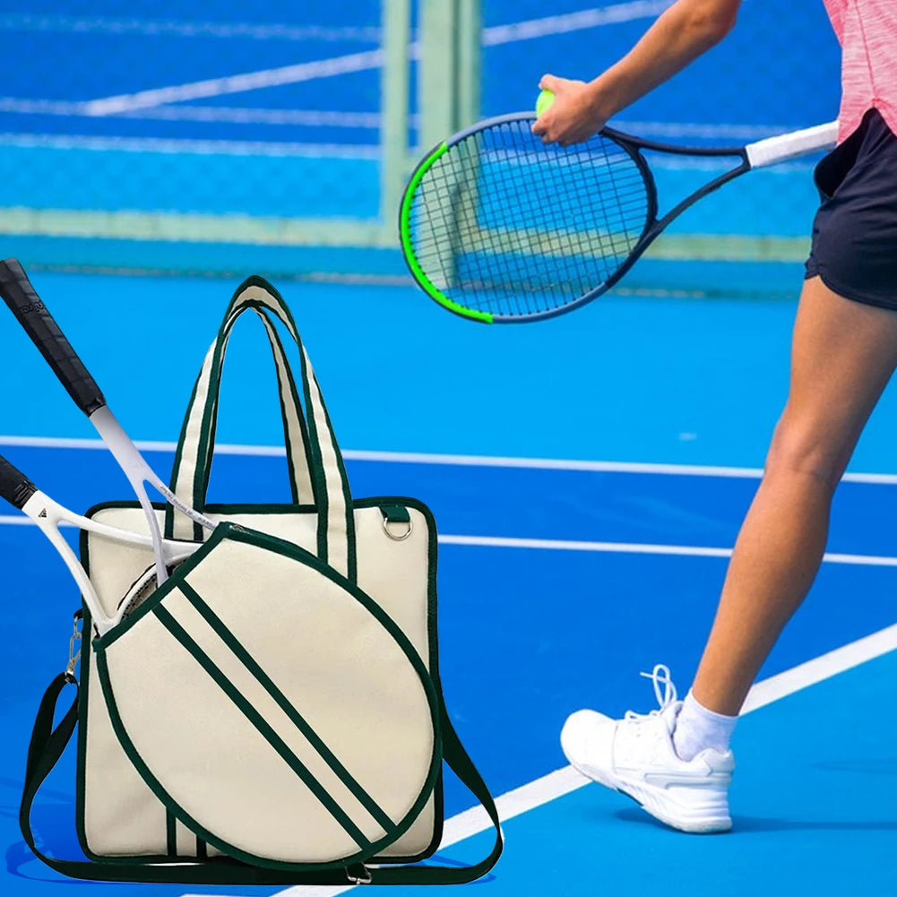 Tennis Tote Bag Large Tennis Bag Sports Handbag Pickleball Bag Tennis Racket Shoulder Bag for Men and Women