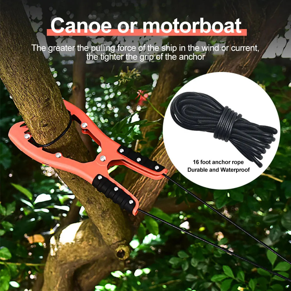 Kayaks Brush Gripper with 16ft Paracord Kayaks Anchor Grip Kayaks Anchor Clamp for Easy Anytime Docking Kayaking Accessories