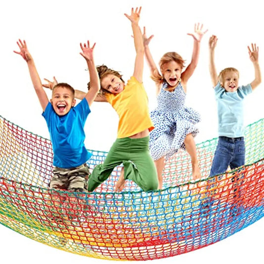 Climbing Cargo Net 6.5 x 9.8 ft Large Backyard Climbing Net Double Layers Playground Safety Net with Storage Bag for Monkey Bar