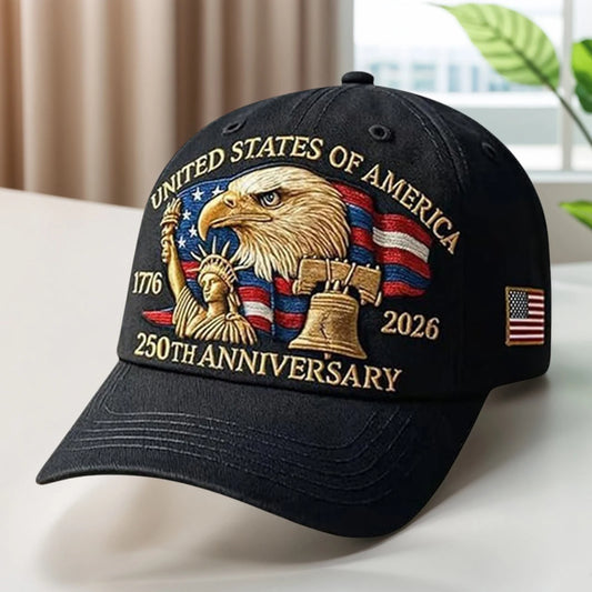 US 250th Anniversary Cap Adjustable Trucker Hat for Men and Women (D)