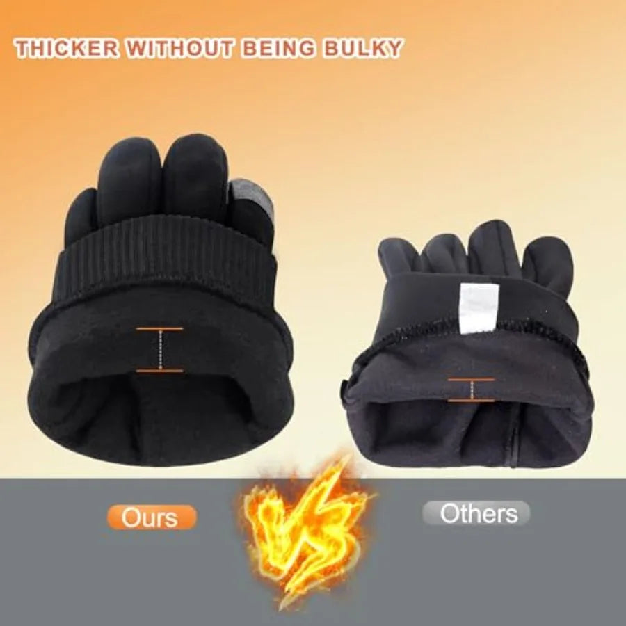 Winter Waterproof Gloves for Men Women Warm Running Cycling Snow Ski Gloves for Cold Weather, Thermal Windproof Material and To