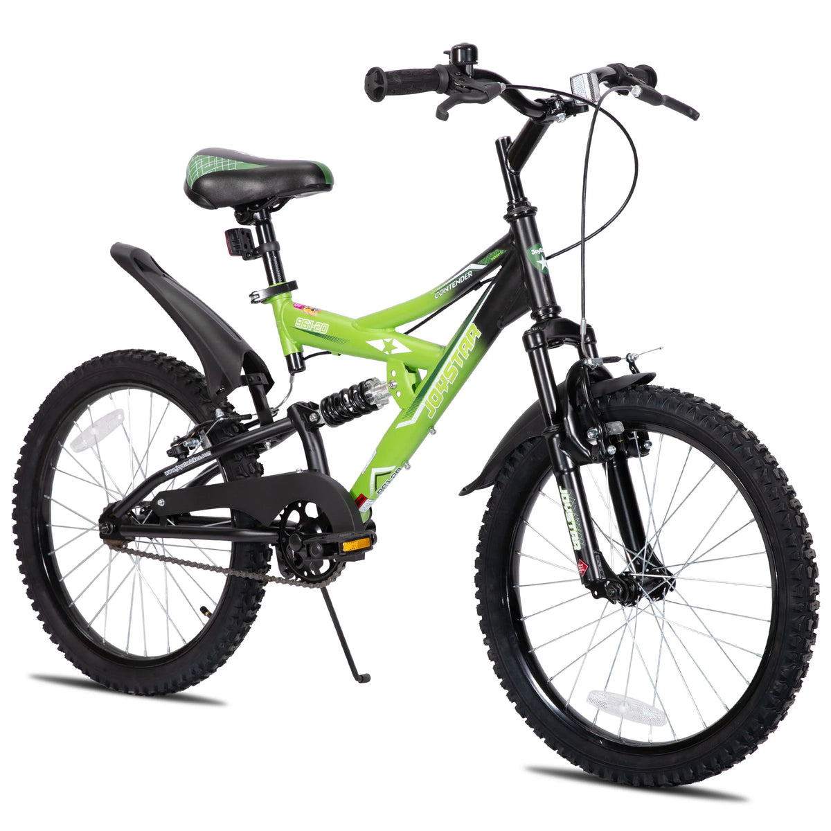 JOYSTAR Dual-Suspension Kids Mountain Bike 20/24" for Ages 6-12 Boys Girls with Dual Handbrake And Kickstand Multiple Colors Available