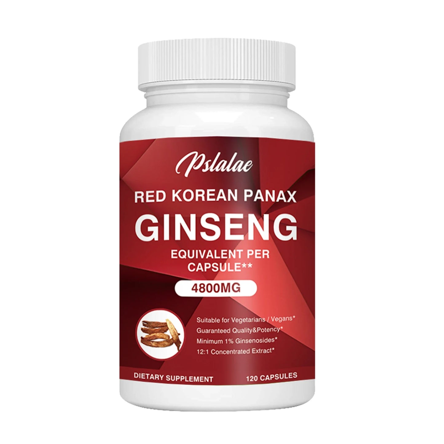 Korean Red Ginseng - Improves Energy, Focus, Performance, Endurance and Immunity - 120 Capsules