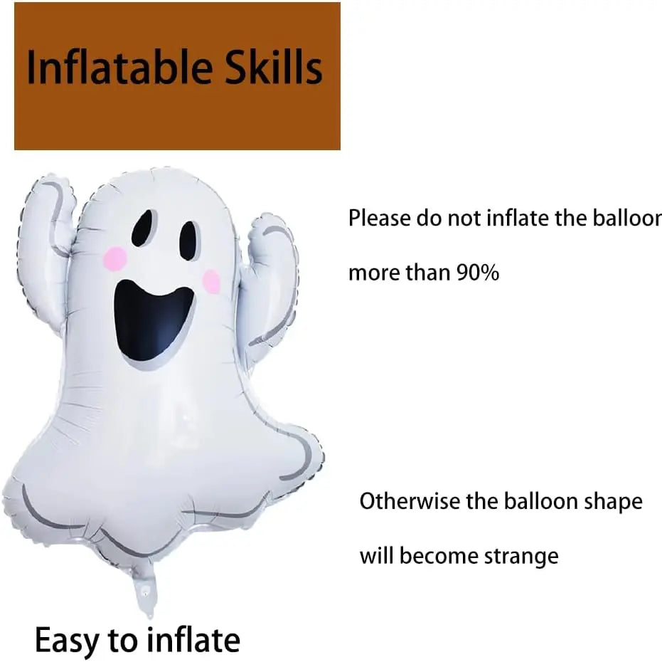 White Ghost Balloon Horror Theme Party Decoration Supplies Halloween Birthday Decoration Balloon Arch Set Party