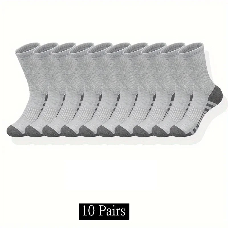 10/20/30 Pairs Men's Classic Crew Socks Unisex Sports Socks for Men Running Basketball Anti-slip Outdoor Breathable Man Socks