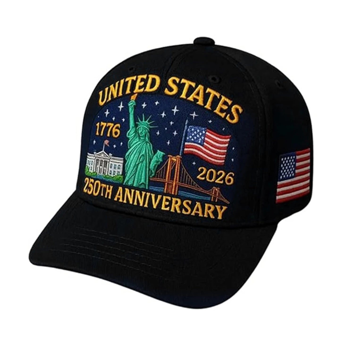 US 250th Anniversary Cap Adjustable Retro Washed Patriotic Cap US 250th Anniversary Tribute Hat for Men Women