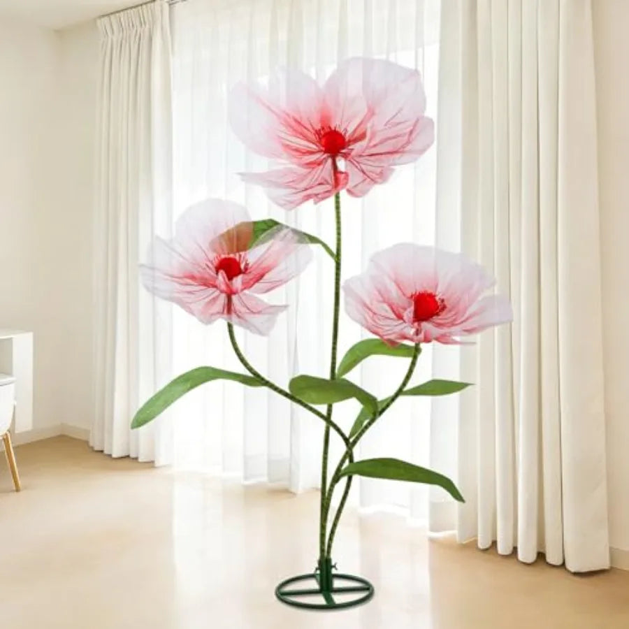 5.6 Feet Large Paper Artificial Flowers Giant Flowers for Decoration Indoor/Outdoor Giant Paper Flowers for Garden Wedding Hote