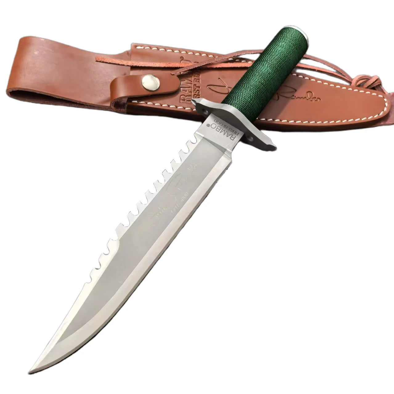 High-quality stainless steel fixed-blade outdoor knife: high-hardness, anti-slip handle, sheath included, multi-functional.