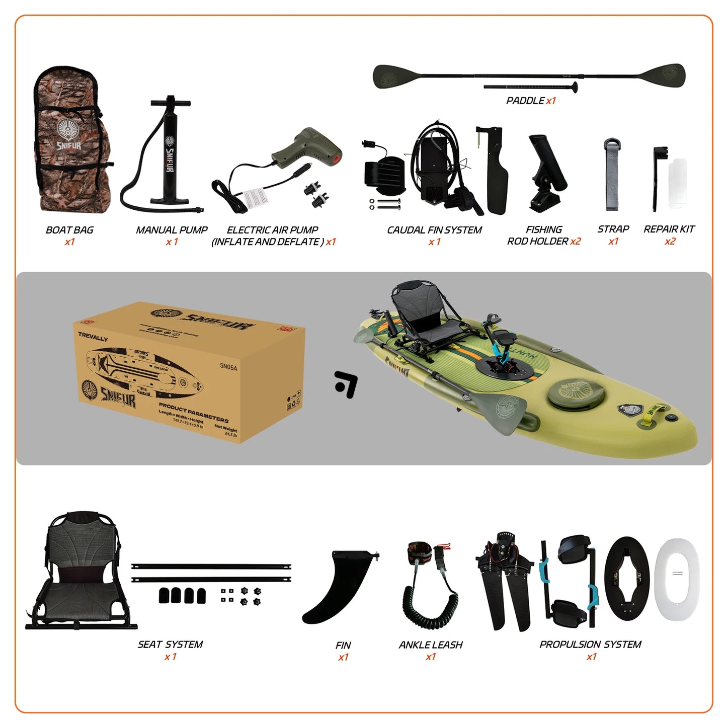 Nawakar Inflatable Paddle Board Kayak Portable Touring Kayak with Padded Seat Inflatable Adventure Boat for Fishing,Thrilling