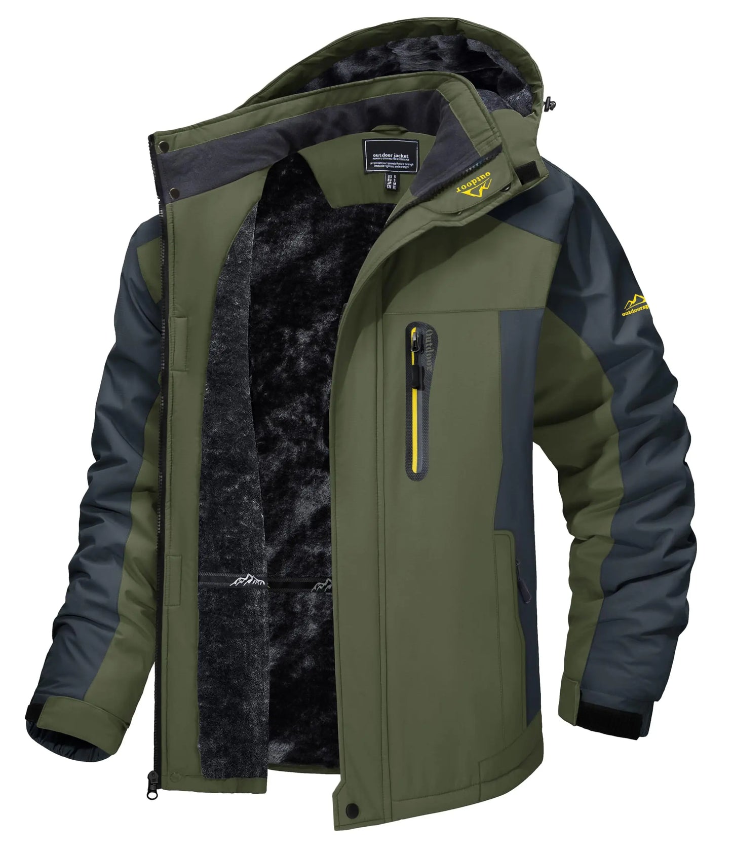 Men's Winter Ski Snow Jacket Waterproof Snow Jackets Fleece Lining Outdoor Coat Warm Insulated Snowboard Jackets