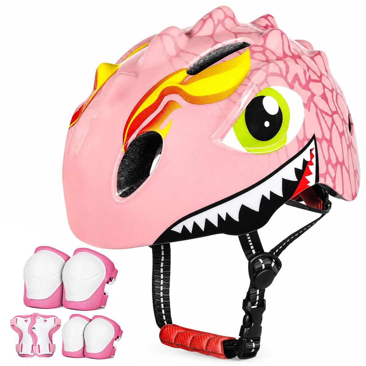 VICTGOAL Kids Bike Helmets Bicycle Bell Children Knee Elbow Pads Wirst Guards Cycling Protective Gear for Balance Bike Skating Scooter