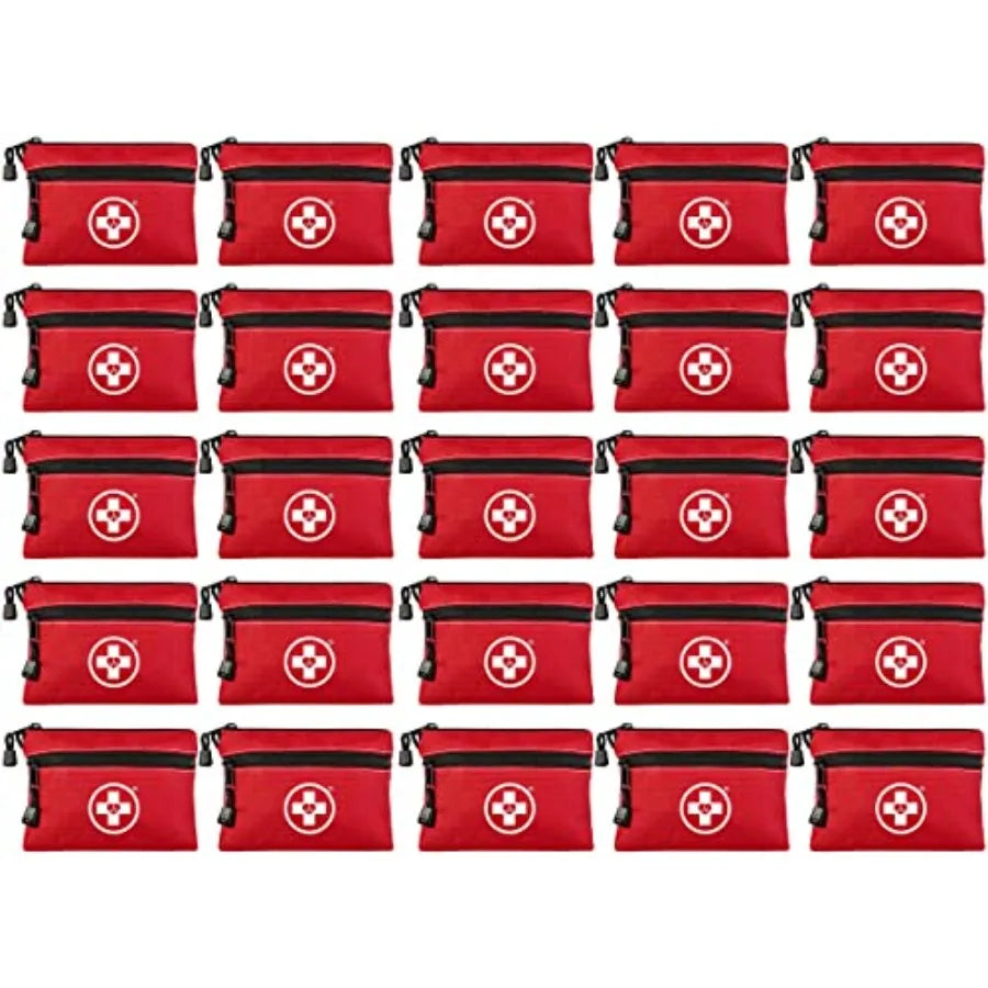 2-in-1 First Aid Kit for Car Travel Home Businesses - 64 Piece Survival Medical Emergency Kit with Bonus Mini Kit Durable Water