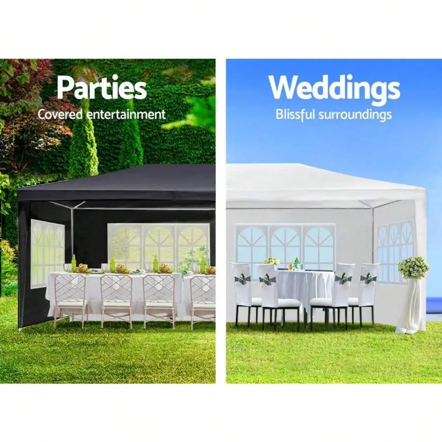 10' X 30' Outdoor Waterproof Gazebo Canopy Tent With Removable Sidewalls And Windows Heavy Duty Tent For Party Wedding Events Beach BBQ