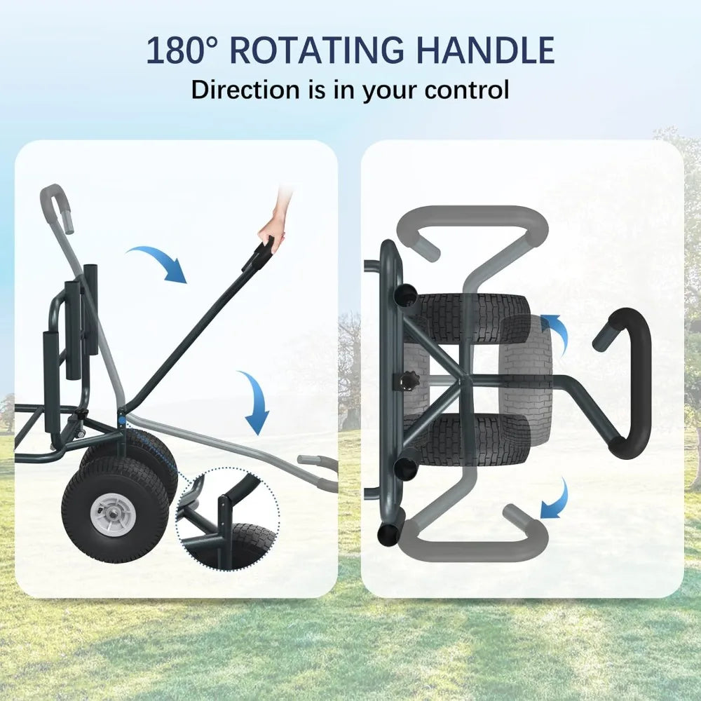 Heavy-duty Folding Handcart/fishing Trolley/ATV with Large Wheels and Fishing Rod Holder