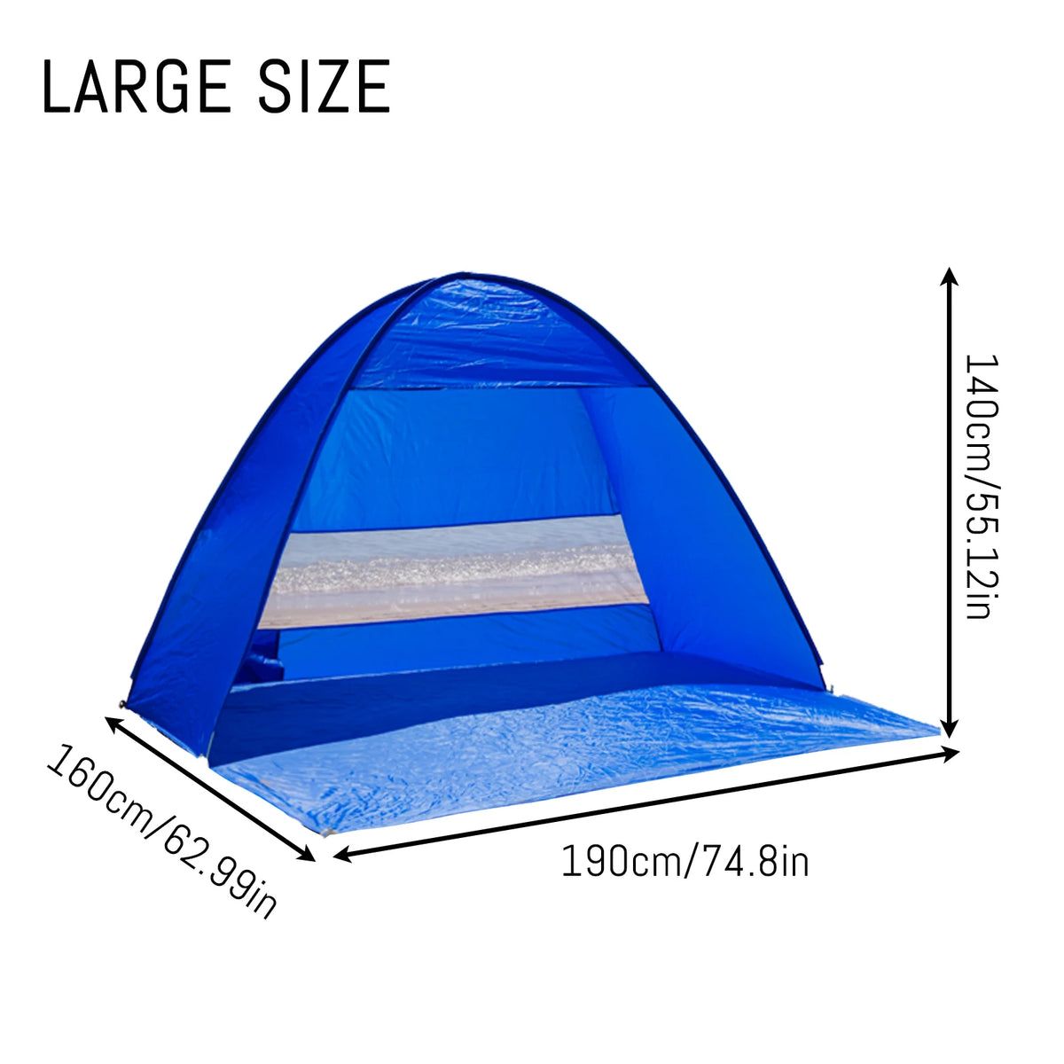 Beach Camping Tent Auto Open - UPF 50+ Sun Protection, Ultra-Light Portable Sun Shelter & Changing Room for Seaside