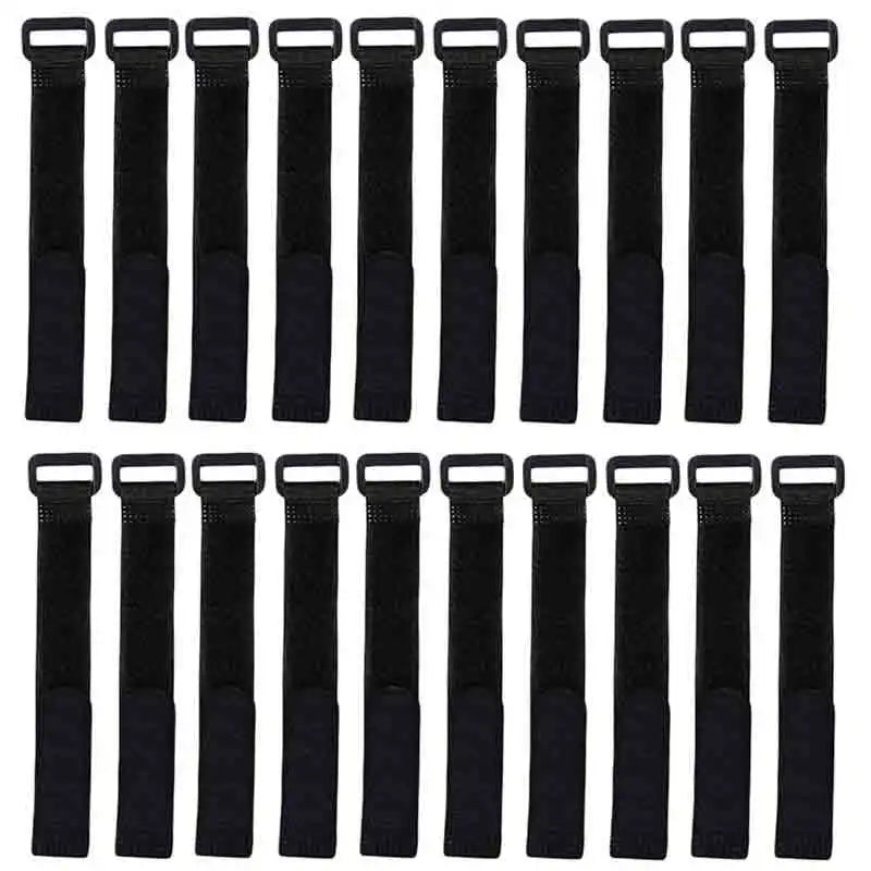10pcs/set Reusable Fishing Rod Tie Holder Strap Suspenders Fastener Hook Loop Cable Cord Tie Belt Fishing Tackle Box Accessories