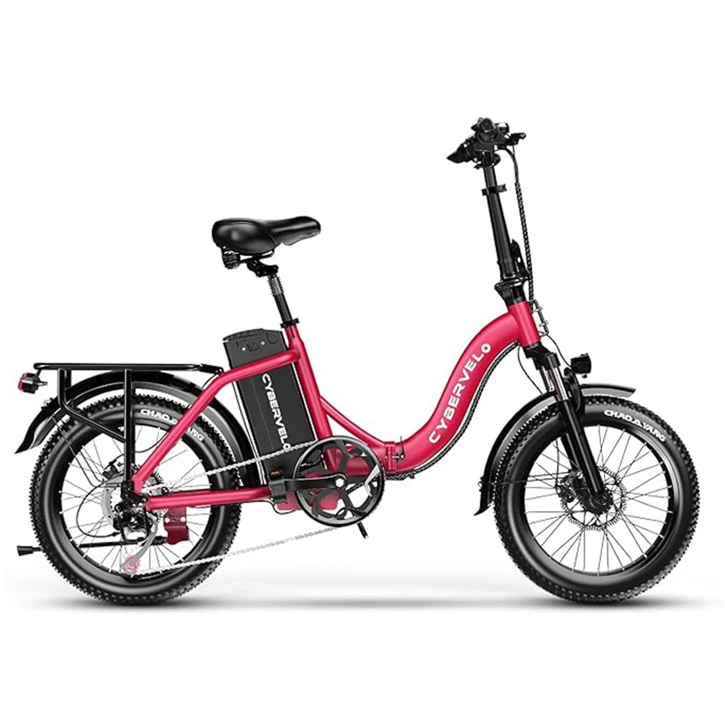 Cybervelo 1000W ebike for adults, 20A Large Removable Battery, Foldable Electric Bike, 20" Fat Tire bike for all Terrain Mars700