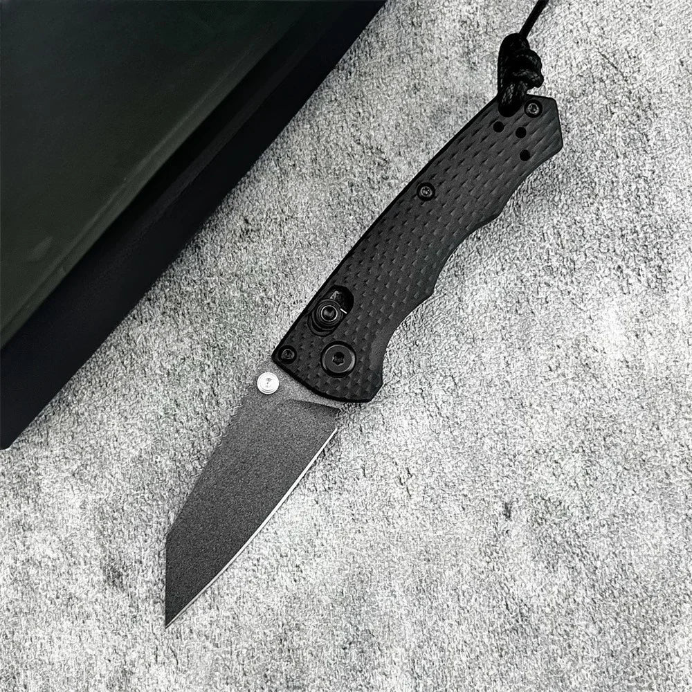 New Hiking and Camping Folding Knife with D2 Blade Portable Outdoor Fishing Knife Everyday Fruit Knife Featuring  Nylon Handle