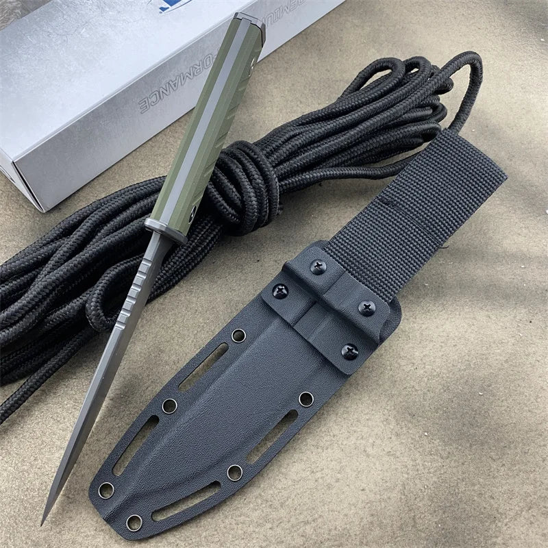0006 Straight Knife G10 Handle D2 Blade Outdoor Camping Survival Hunting Combat Self-defense Portable Easy To Carry Multi-tool