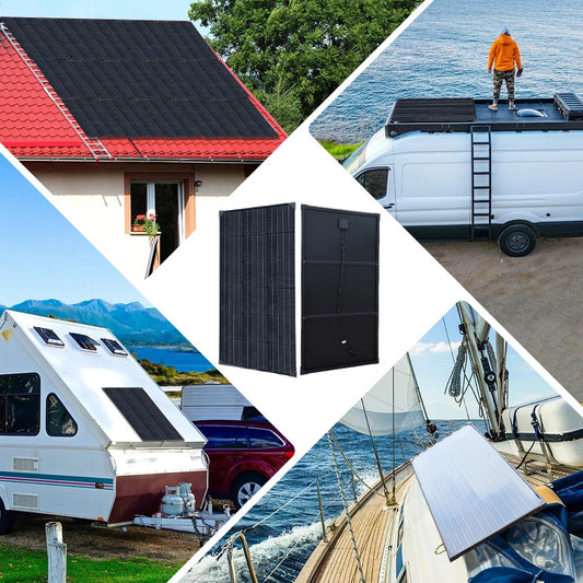 Rigid Solar Panel 1000W / 400W / 500W / 300W / 200W / 100W Solar Panels Charger Battery Charging Module Cell For Car Boat Home R