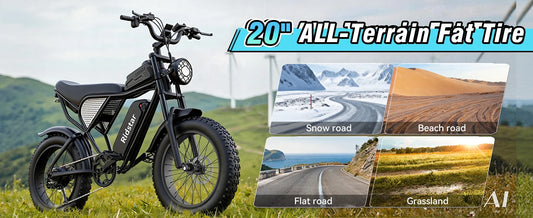 Ridstar MINI30 1500W Electric Bike for Adults Battery 48V 15.6AH E-Bike 31 MPH Electric Bicycle 20x4" Fat Tire Mountain Bike