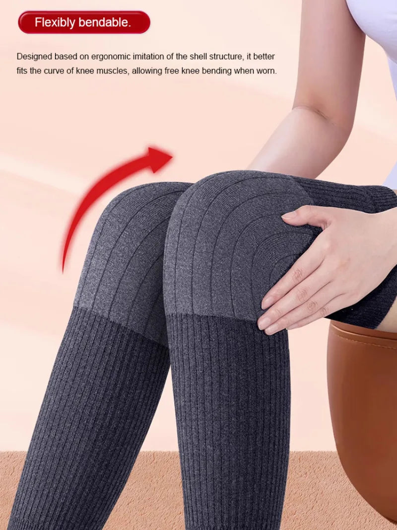 Thickened Cashmere Knee Pads Unisex Winter Joint Protection Leg Pad Joint Sports Seamless Knee Brace Thicken Lengthen