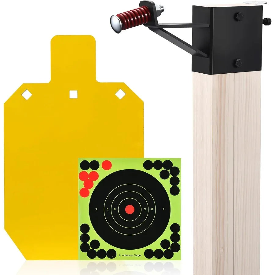 AR500 Steel Targets for Shooting with T Post Target Hanger 1 2 Inch Thick Steel Target 2 Mounting Options Neon Yellow C
