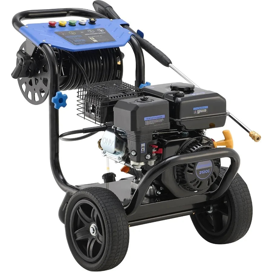 Gas Pressure Washer 3600 PSI 2.3 GPM Heavy Duty High Power Washer with 212CC Engine 30FT Hose Axial Aluminum Pump Soap Tank Spr