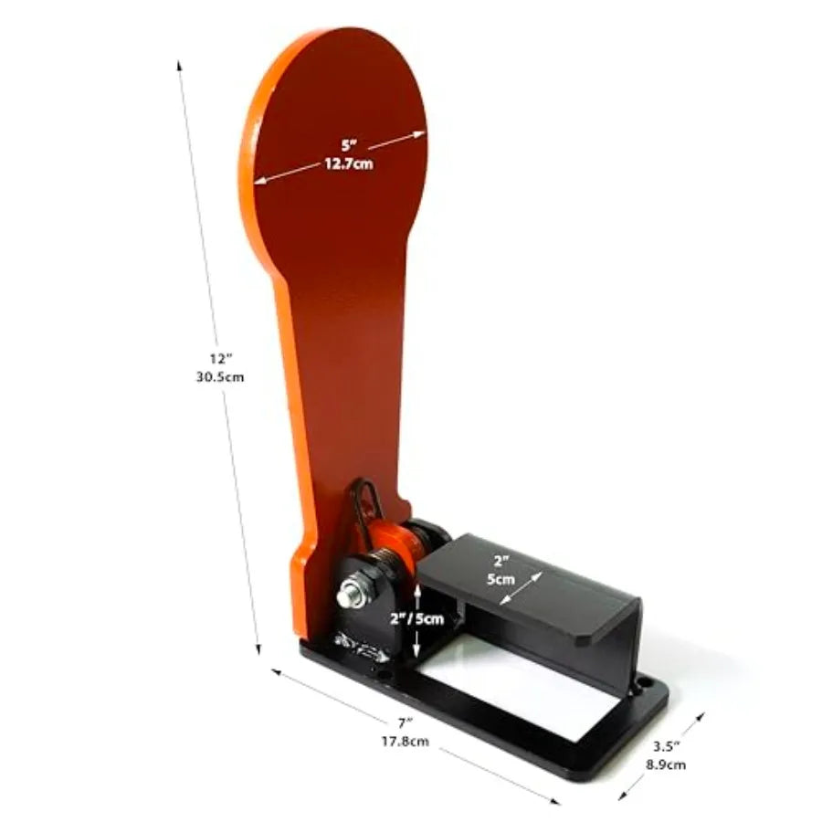 12 PopUp Target for Range Training: Classic 3 8 Thick Reactive Steel Popper with Free Standing Auto Reset Feature Includes Comp