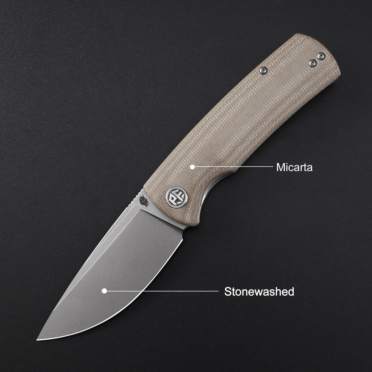 Petrified Fish Beluga PFP01 Quality Folding Knife Jackknife K110 Knife for Hunting Outdoor Camping Fish Pocketknife EDC Tool