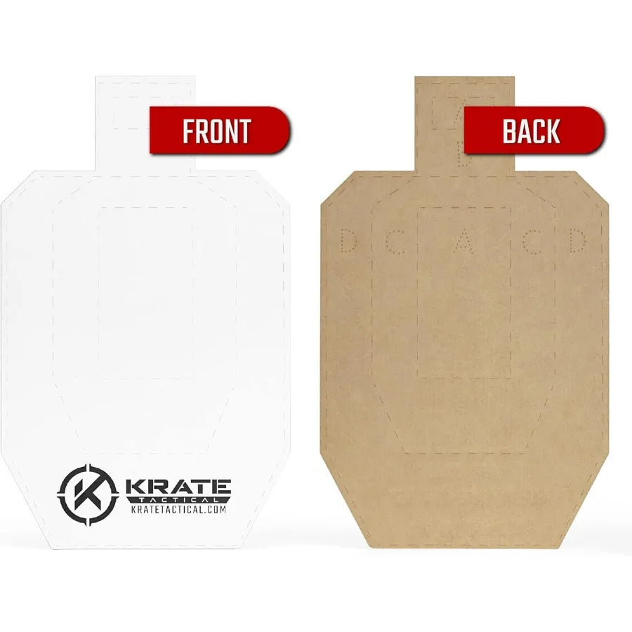 Tactical Cardboard Targets for Competitive Shooting Range Use Durable Paper Silhouette Targets Designed for Rifle Handgun