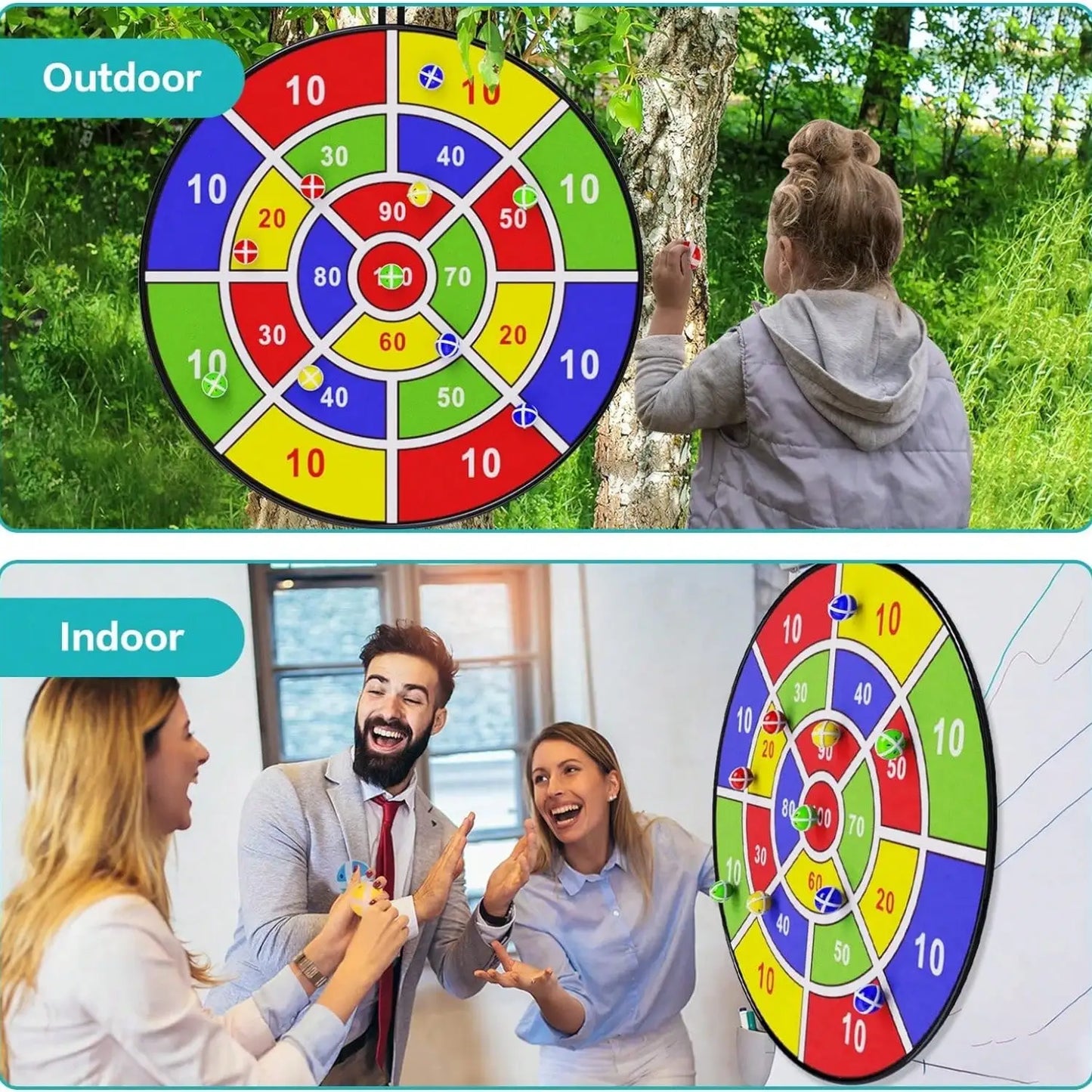 29" Large Dart Board For Kids, Kids Dart Board With Sticky Balls, Boys ToyS,Fun Party Play Game Toys, Birthday ，Chrismas.