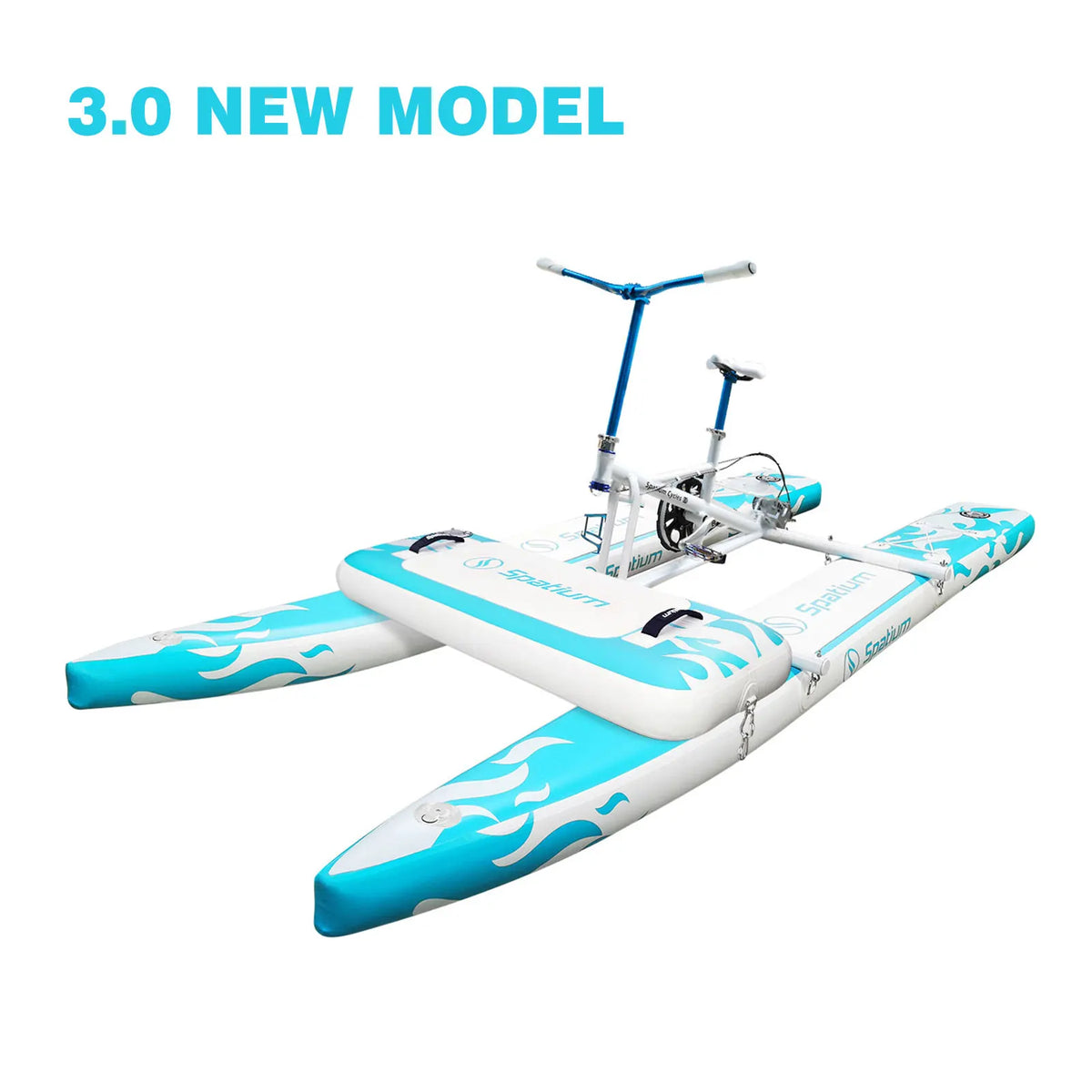Spatium Water Bikes for Lake Inflatable Water Bike 3.0 Adult Inflatable Pontoon Water Bicycle  3-bladed Propeller Water Bike