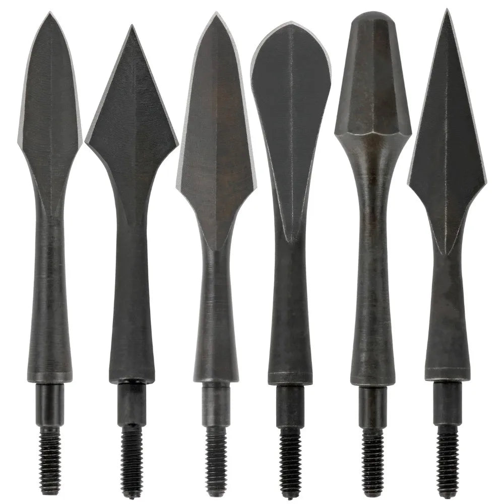 Archery Arrowheads 6Pcs, High Carbon Steel Durable Broadheads, Sharp Target Tips for OD 7.8mm Arrow Shaft, Perfect for Shooting Practice & Outdoor Use Accessories