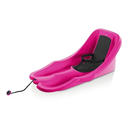 Gizmo Riders Baby Rider Toddler Sled with 3-Point Harness Anti-Slip Seat Retractable Tow Strap Durable Plastic Suitable for 6 M