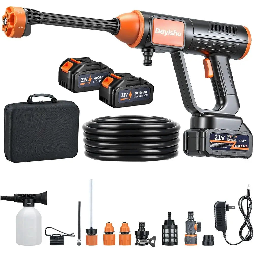 1750 PSI Upgraded Cordless High Pressure Washer with Brushless Motor, 2 * 4.0Ah Battery, 6-in-1 Nozzle, Smart Touch Screen, Stro
