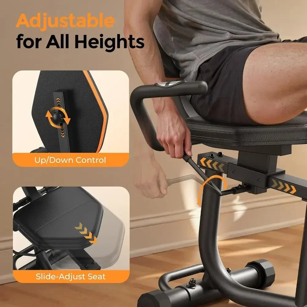 Adjustable Seat Magnetic Recumbent Bike for Seniors - 350 lbs Capacity, 16 Resistance Levels, LCD Monitor & Pulse Sensor