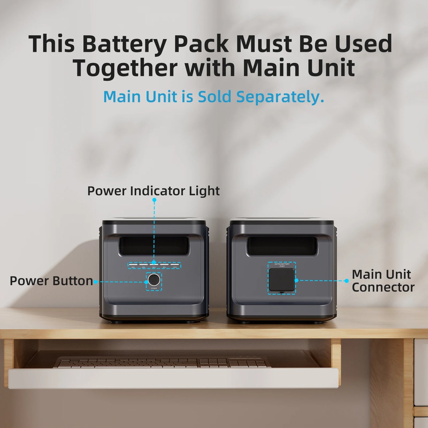 ABOK Ark2000 1536Wh Expansion Battery Pack Solar Generator for Road Trip Off-Grid Power Outage UPS Camping Hiking CPAP Emergency