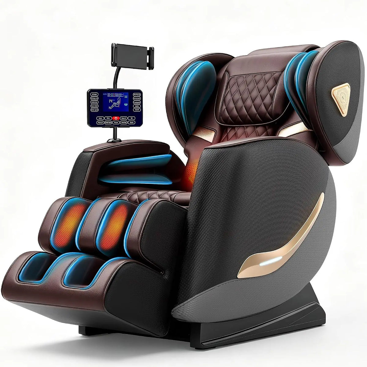 Massage Chair Full Body and Recliner, Zero Gravity Massage Chairs, 10 Fix Rollers, Airbags, Heating, Foot Massage,, Customized