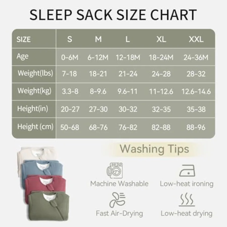 BubblePanda Rayon Made from Bamboo Sleep Sack 12-18 Months Long Sleeve Sleep Sack 1.5 Tog Supersoft Winter Baby Wearable Blanke