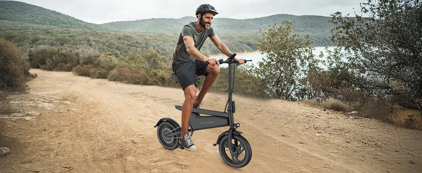 14'' Foldable Ebike 350W Brushless Motor 48V 9Ah Battery Electric Bicycle 22MPH Max Speed 28Miles Long Range for Adult