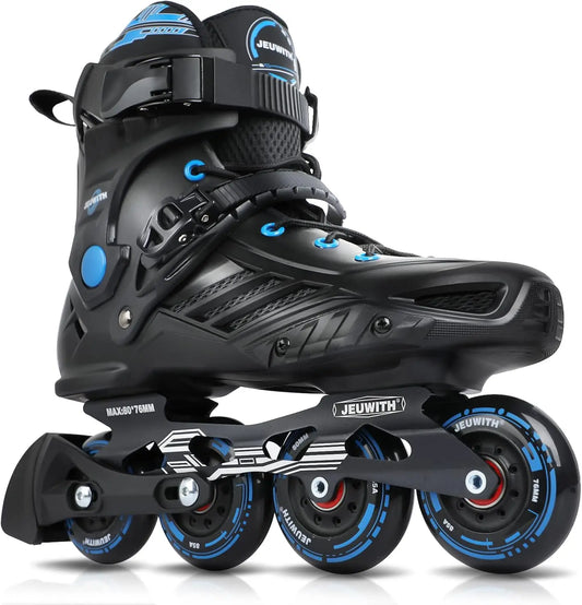 Unisex Inline Skates with Aluminum Frame, Breathable Design, Triple Protection for Outdoor Fitness