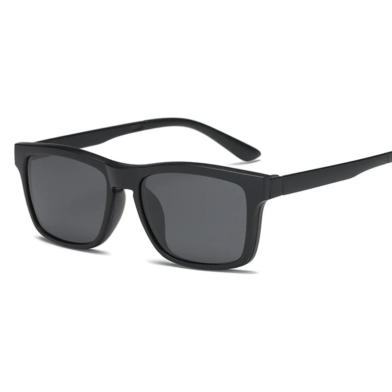 Magnetic Sunglasses Men Women Clip on Glasses Square Optic Prescription Myopia Spectacle Frames Men Outdoor Fishing GogglesUV400