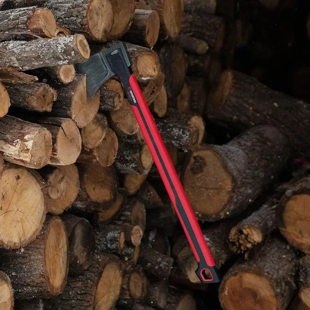 28 Heavy-Duty Wood Splitting Axe for Medium to Large Logs - Non-Slip Composite Handle with Carry Sheath