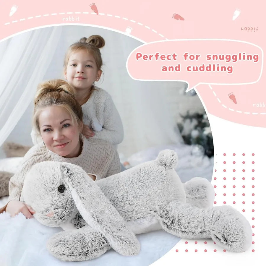 Large Bunny Stuffed Animal 24 - 4Pcs Cuddly Plush Rabbit Toys for - Surprise Gift with Mommy Bunny and 3 Small Bunnies Inside S