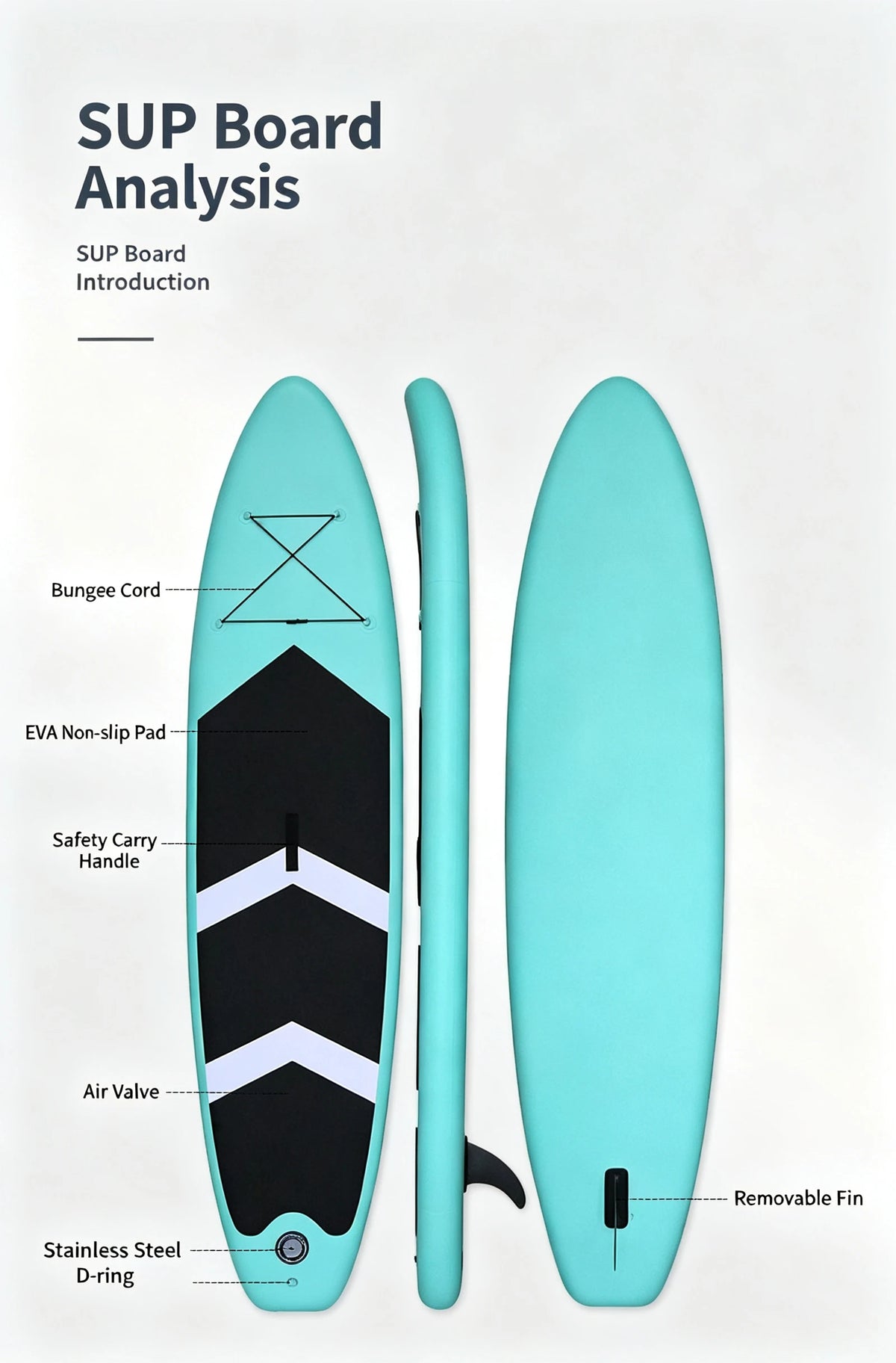 Inflatable Stand Up Paddle Board 320cm, Adult Racing Inflatable SUP Surfboard, Portable Water Ski Stand Up Paddleboard for Ocean Lake Outdoor Water Sports