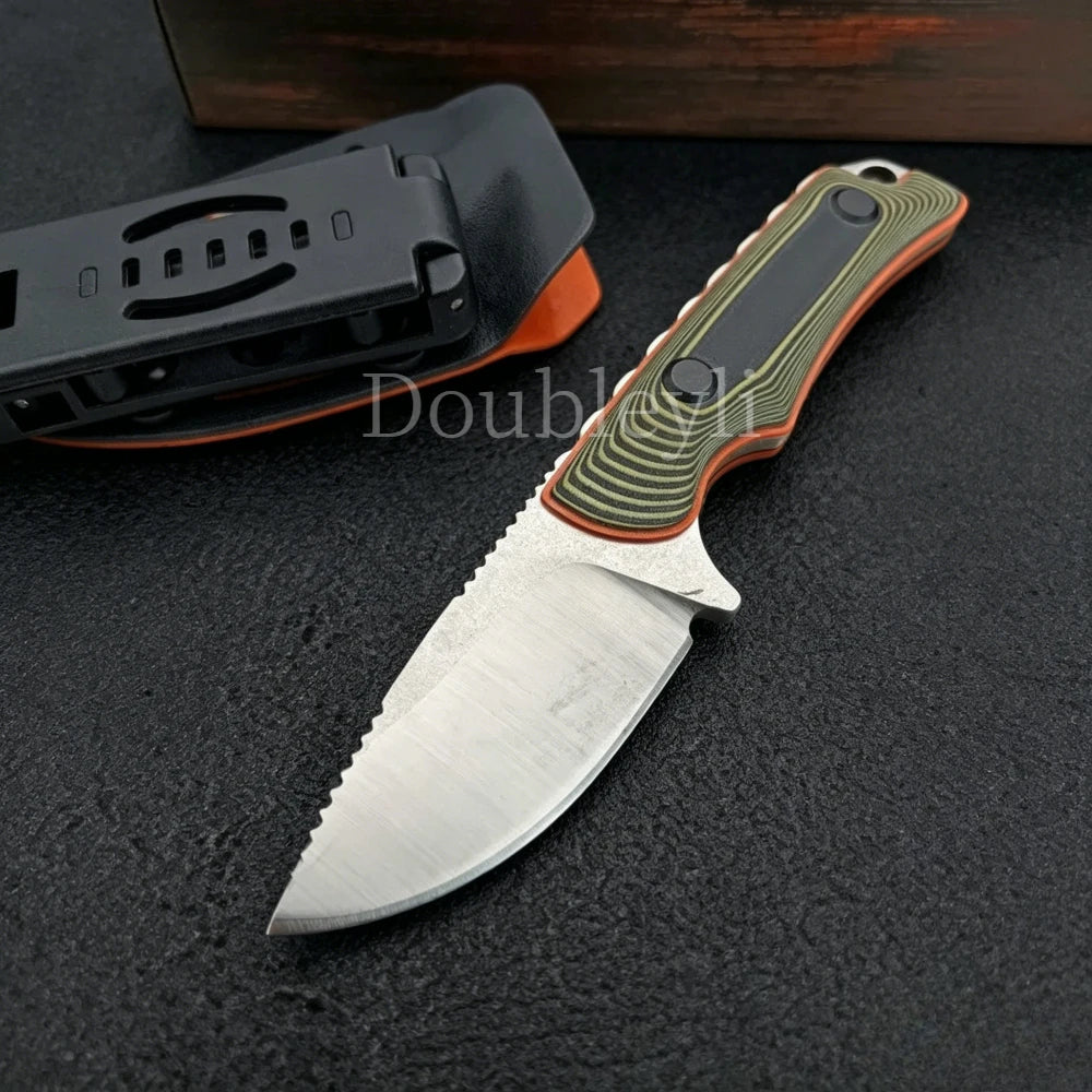 High-quality BM 15017 with K Sheath Straight Knives Fishing Hiking Knives Multi-function Tool EDC Outdoor Camping Cutting Knives