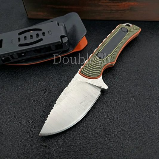High-quality BM 15017 with K Sheath Straight Knives Fishing Hiking Knives Multi-function Tool EDC Outdoor Camping Cutting Knives