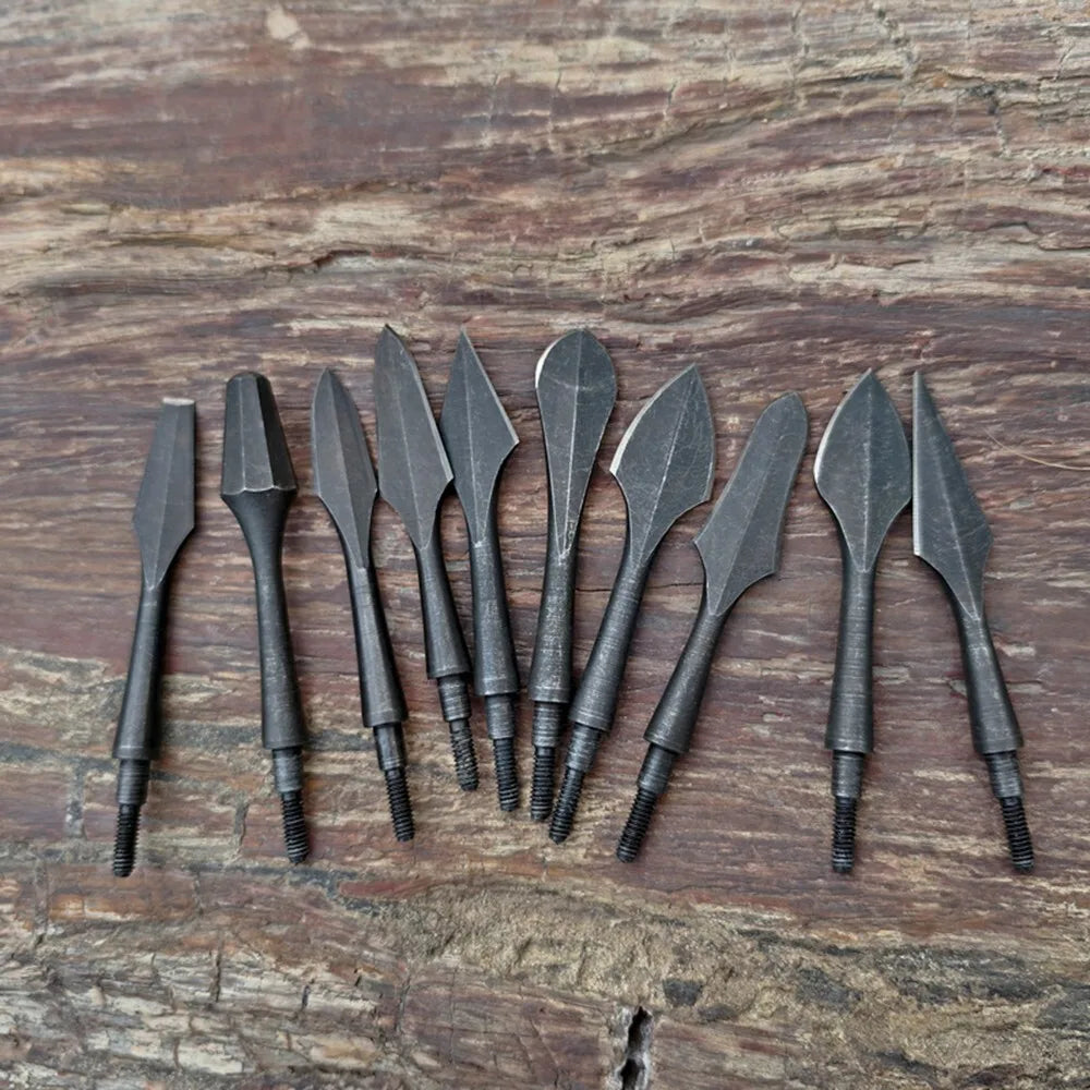 Archery Arrowheads 6Pcs, High Carbon Steel Durable Broadheads, Sharp Target Tips for OD 7.8mm Arrow Shaft, Perfect for Shooting Practice & Outdoor Use Accessories