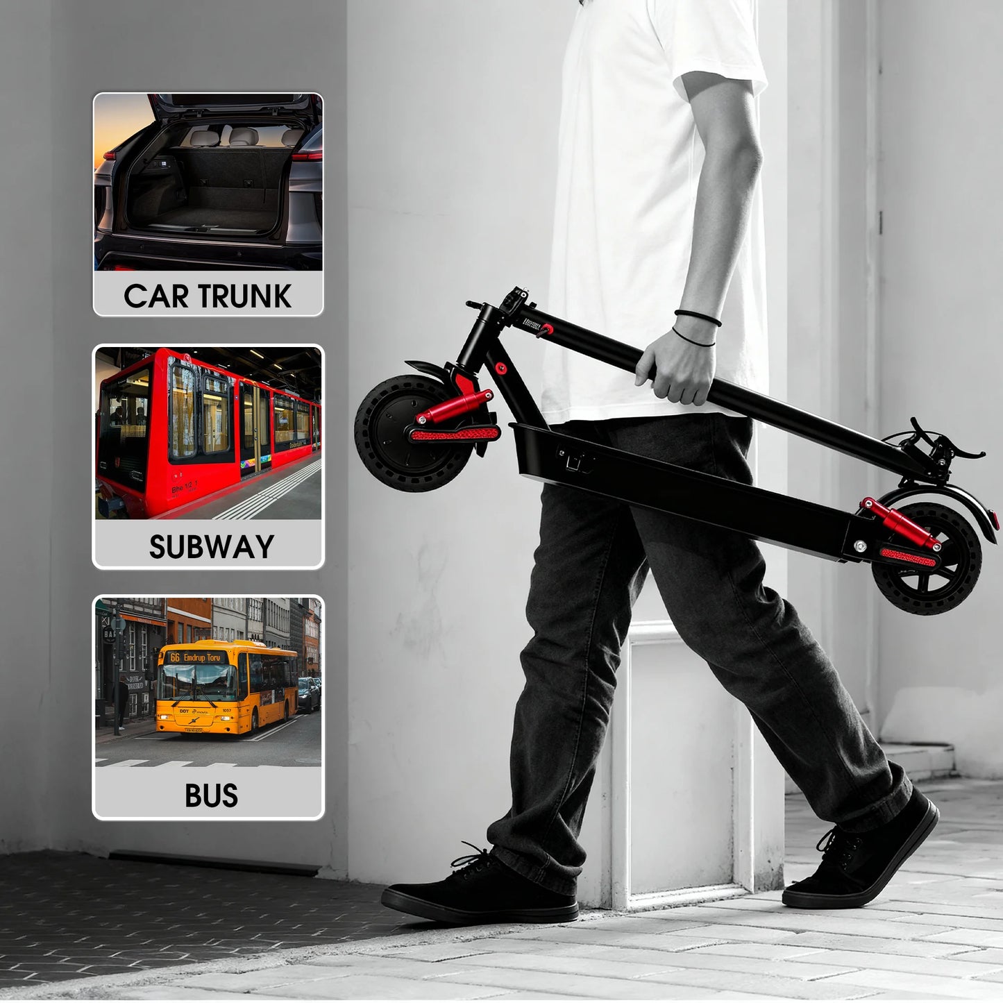 HX D06 electric scooter 500W 36V 25AH Shock absorbing Electric kick scooters foldable E Scooter 8.5inch APP Smart adult escooter